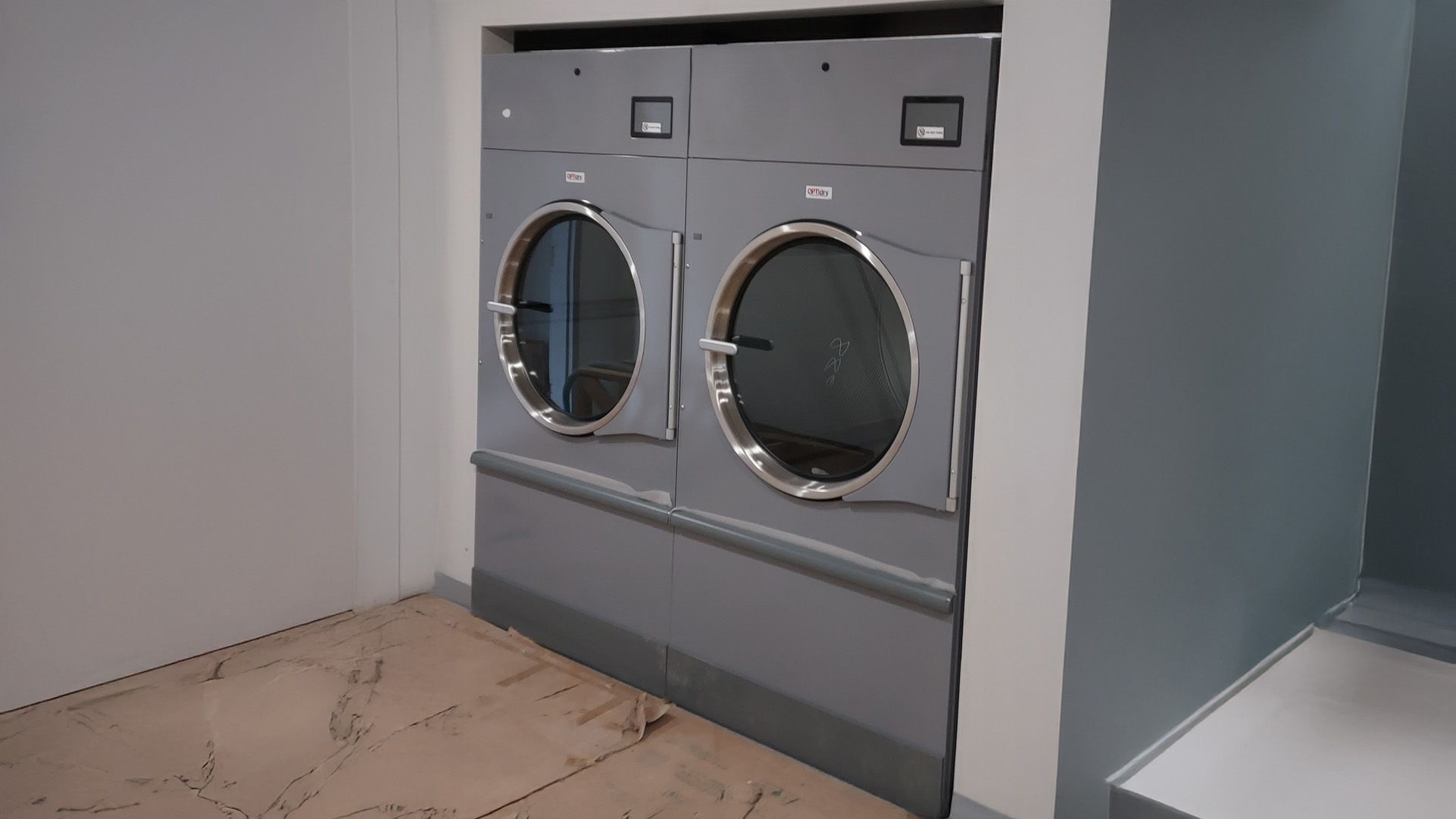 Modern commercial dryers installation